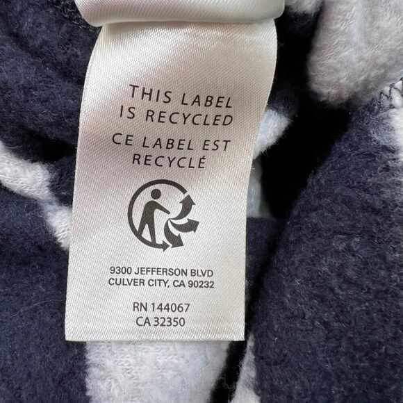 Outerknown Women's High Tide French Terry Striped Organic Cotton Shorts Size L - Picture 5 of 8